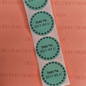 Open Me You'll Like It! Packaging Sticker Label